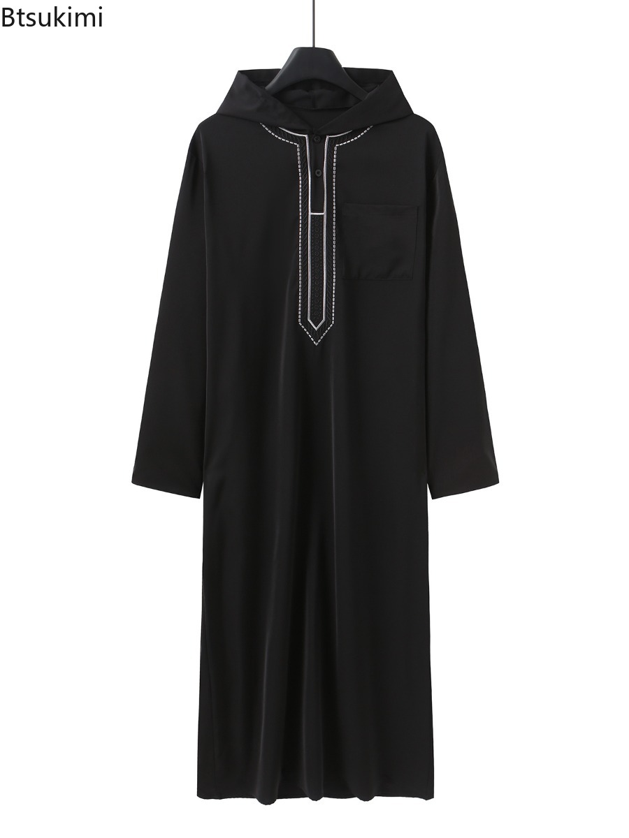 Embroidery Arabic - Moda muzułmańska 2026 Abaje Męskie stroje