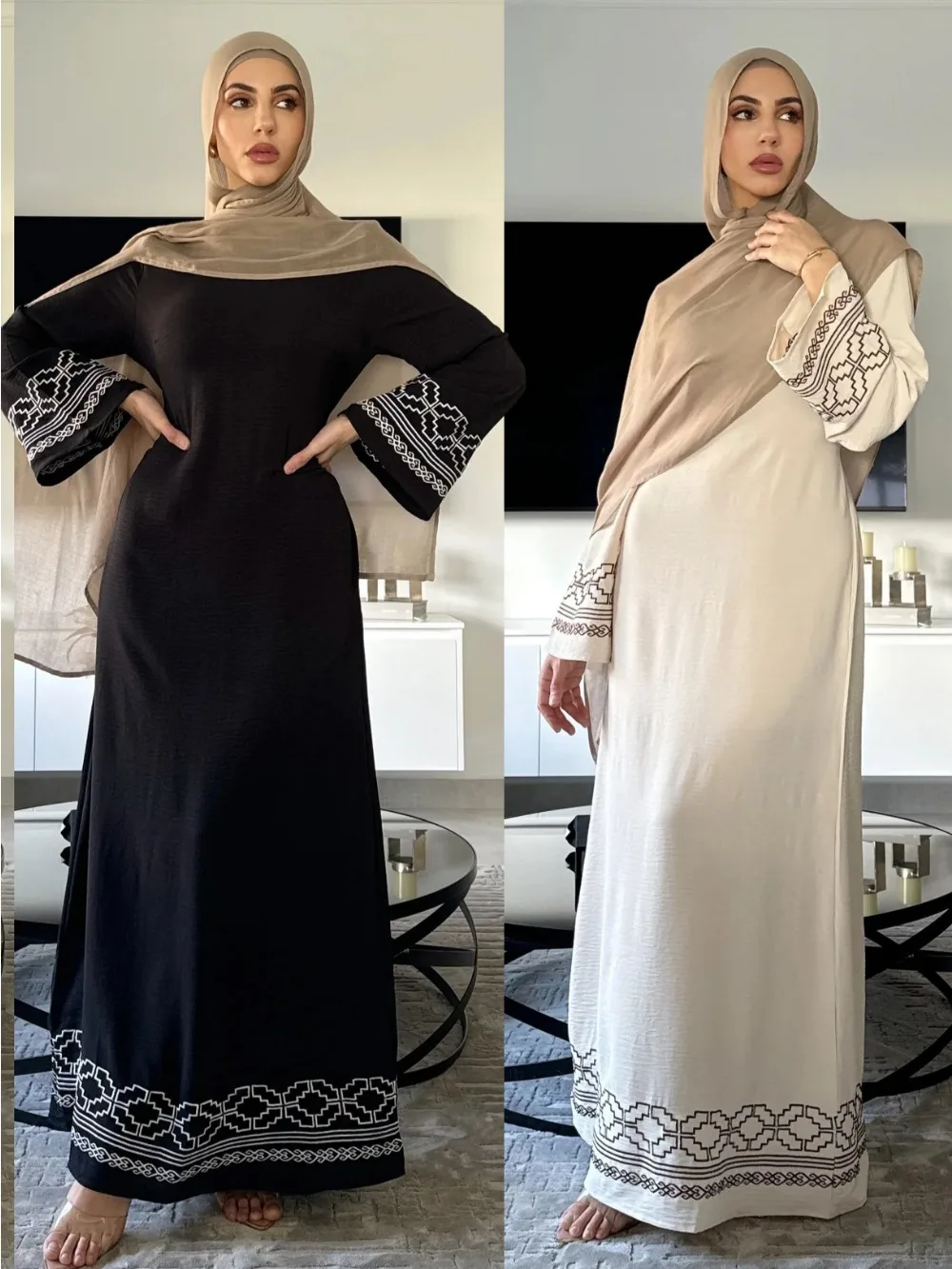 Embroidery Arabic - Eid haftowana sukienka muzułmańska dla kobiet