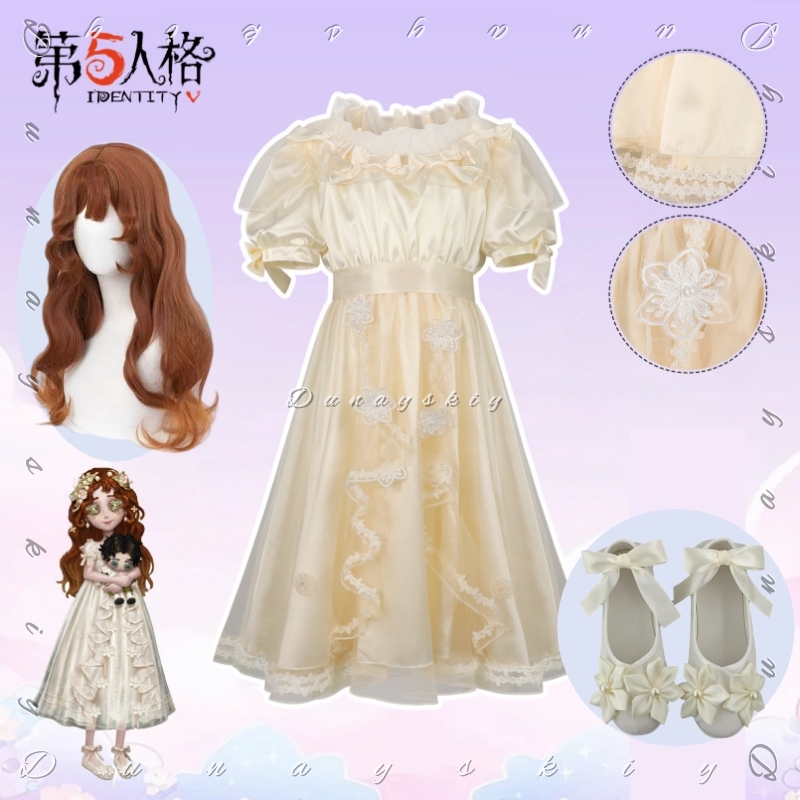 Embroidery Yellow Dress - Identity V Mała Dziewczynka Oidipus Strój