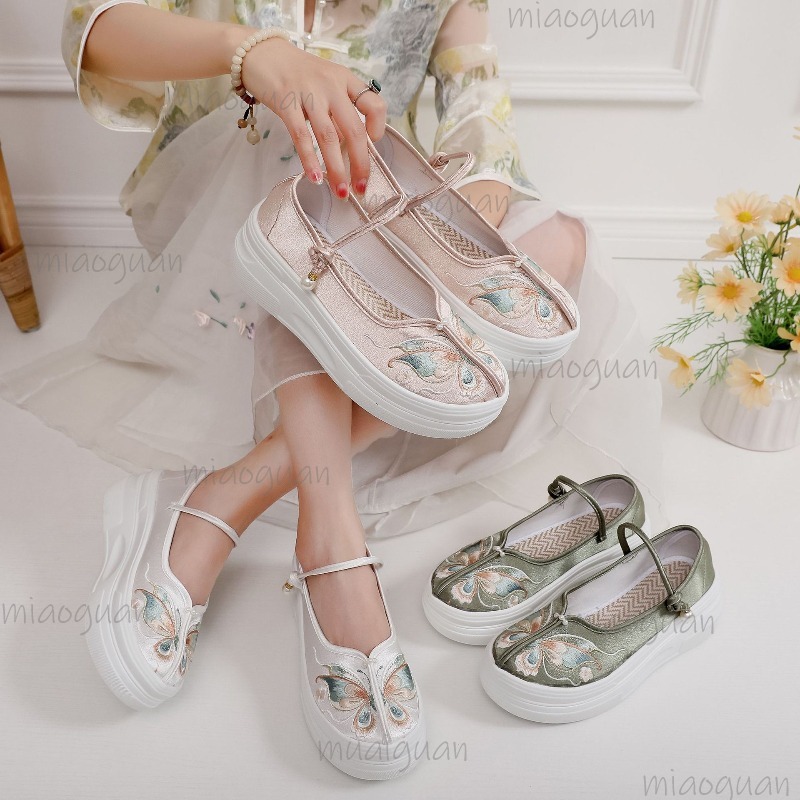Embroidery Fabric - Damskie buty w stylu chińskim, haftowane,