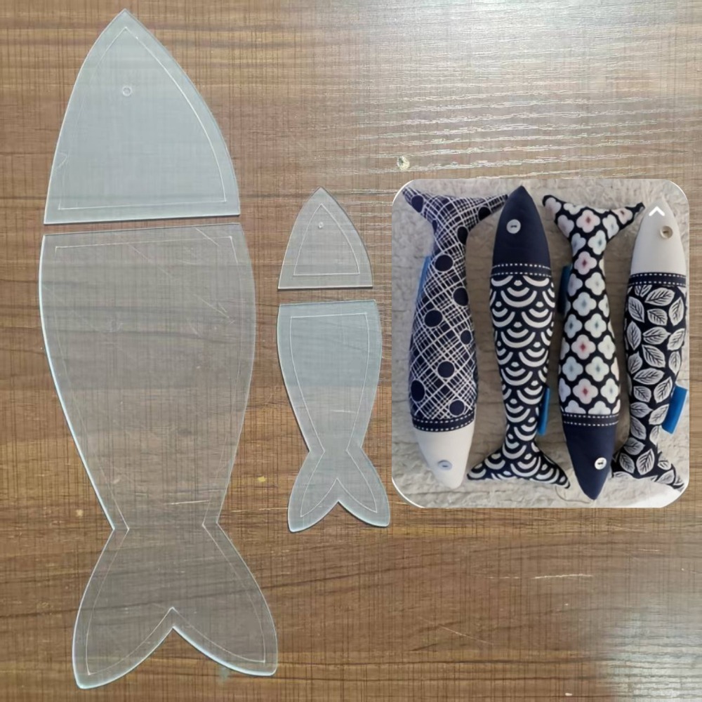 Embroidery Fish - Szablon do patchworku z motywem ryb,