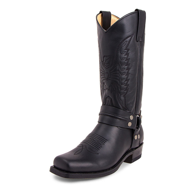 Embroidery Fabric - Nowe męskie buty motocyklowe, modne, ręcznie