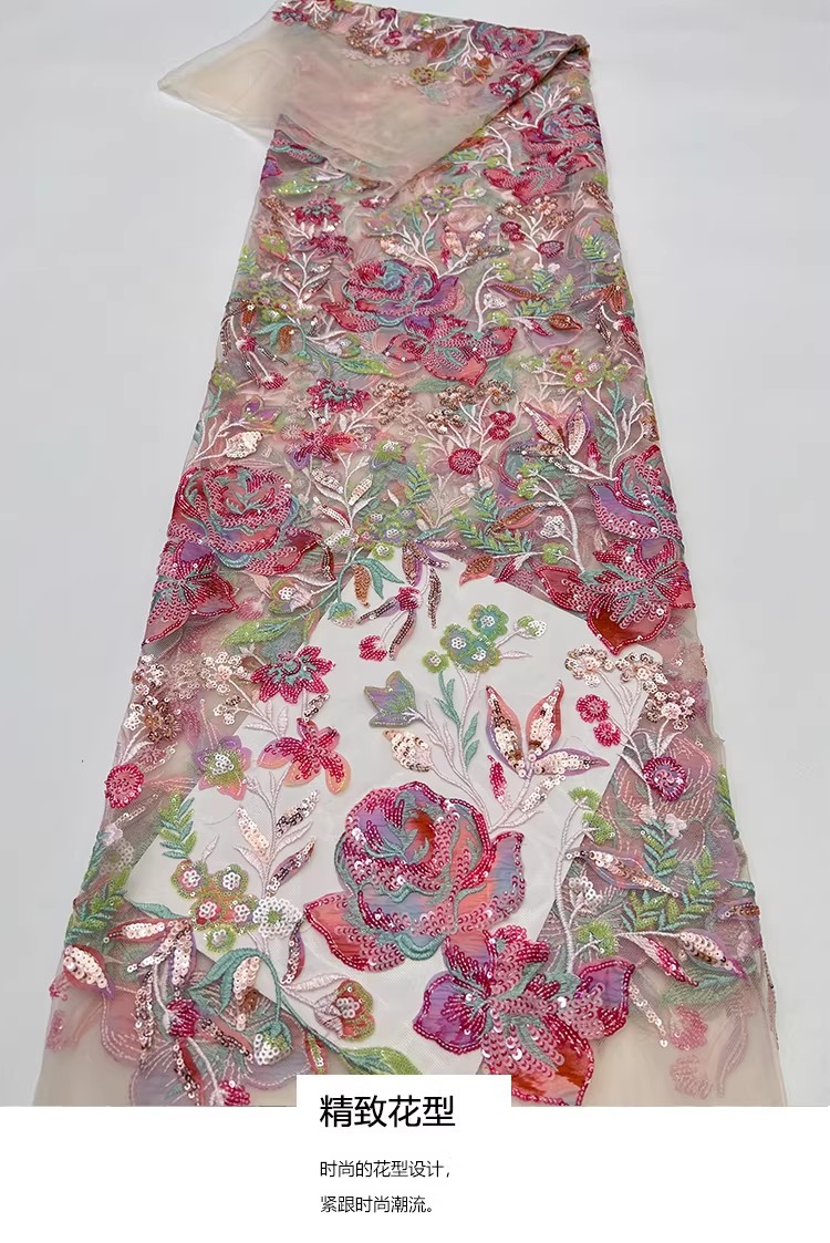 Embroidery Wedding - 1 jard Nowa siatka z tkaniny,