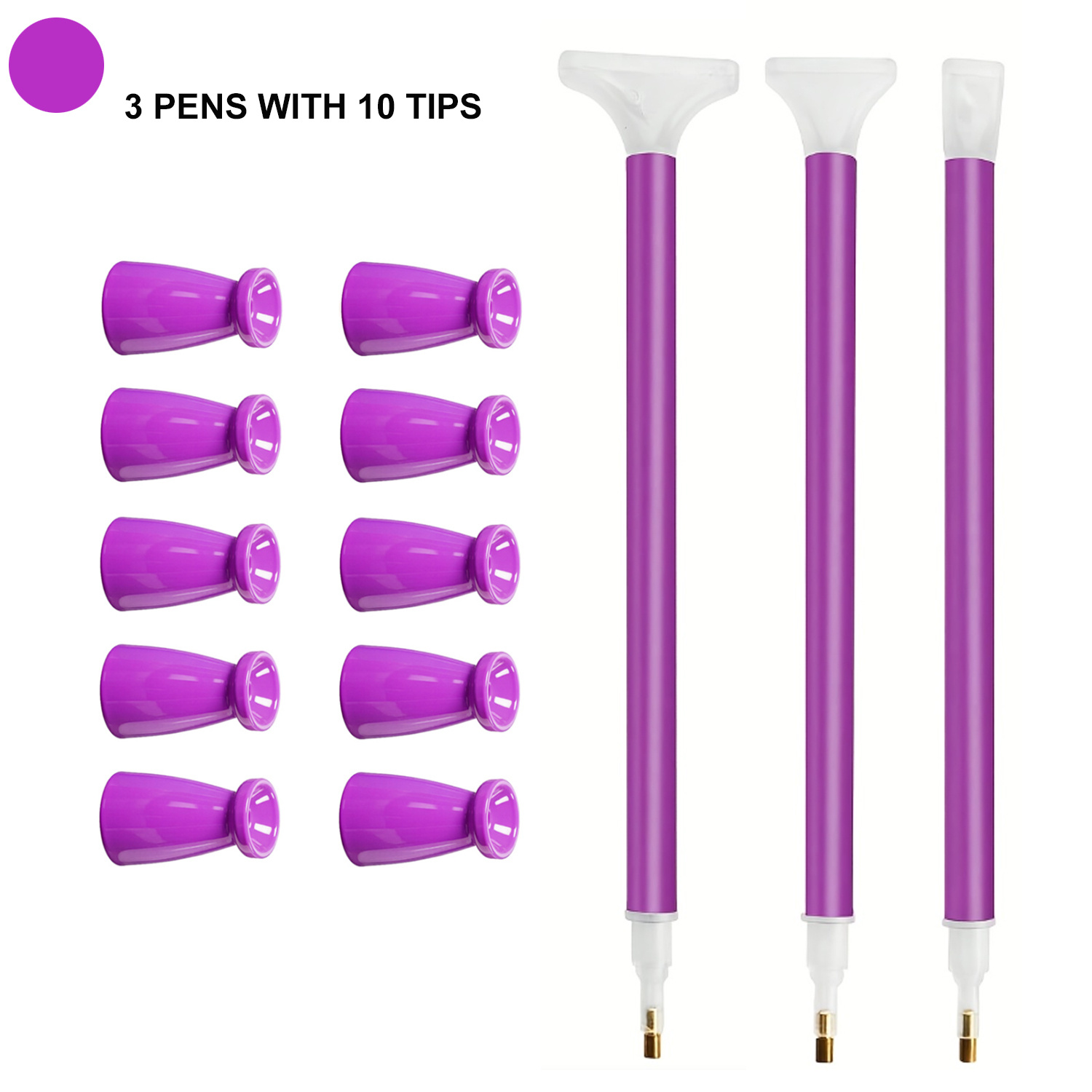 Embroidery Kit Starter - 10 Silikonowych Końcówek i 3 Pióra