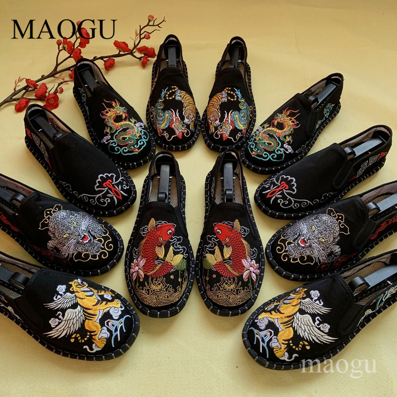 Embroidery Fabric - Unisexowe wsuwane buty w chińskim stylu