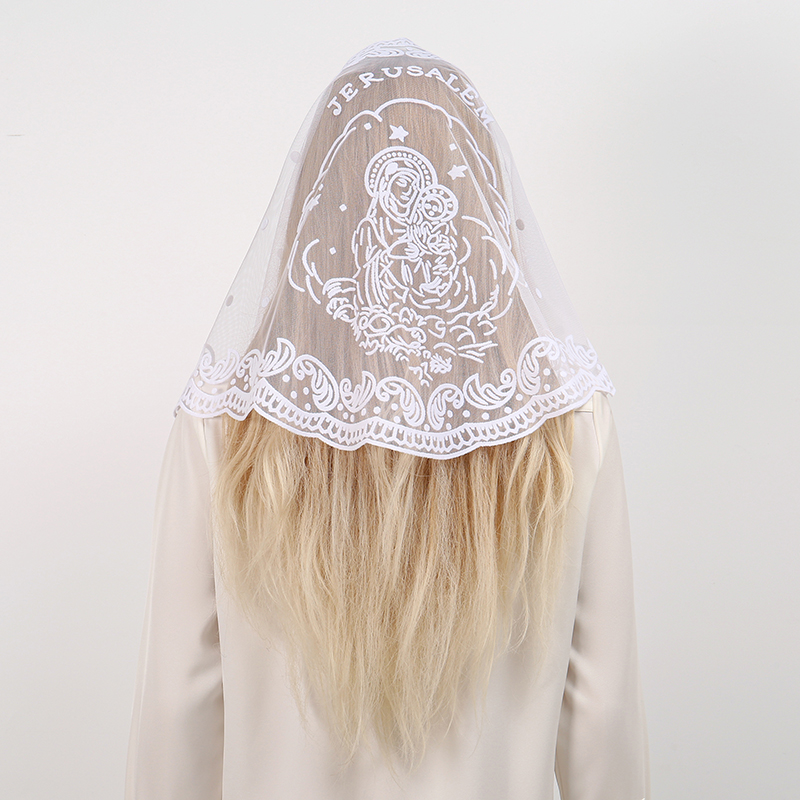Embroidery Wedding - 1 szt. Elegancka damska chusta trójkątna