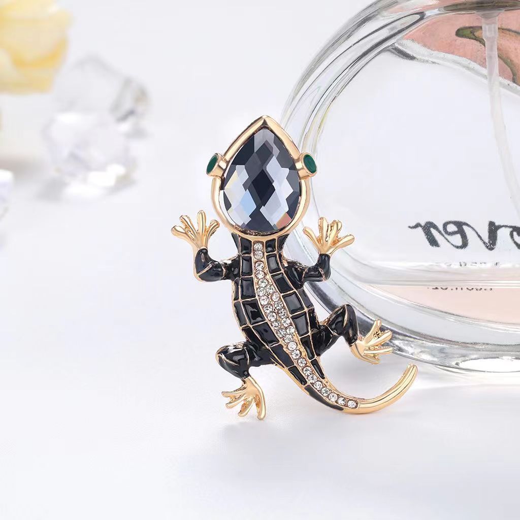 Broszka z gekonem ze szklanymi – Embroidery Fish recenzja i cena