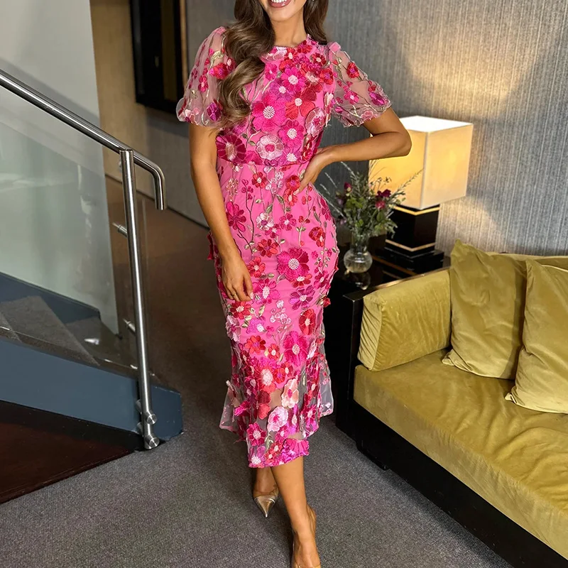 Letnia damska sukienka do kola – Embroidery Zara recenzja i cena