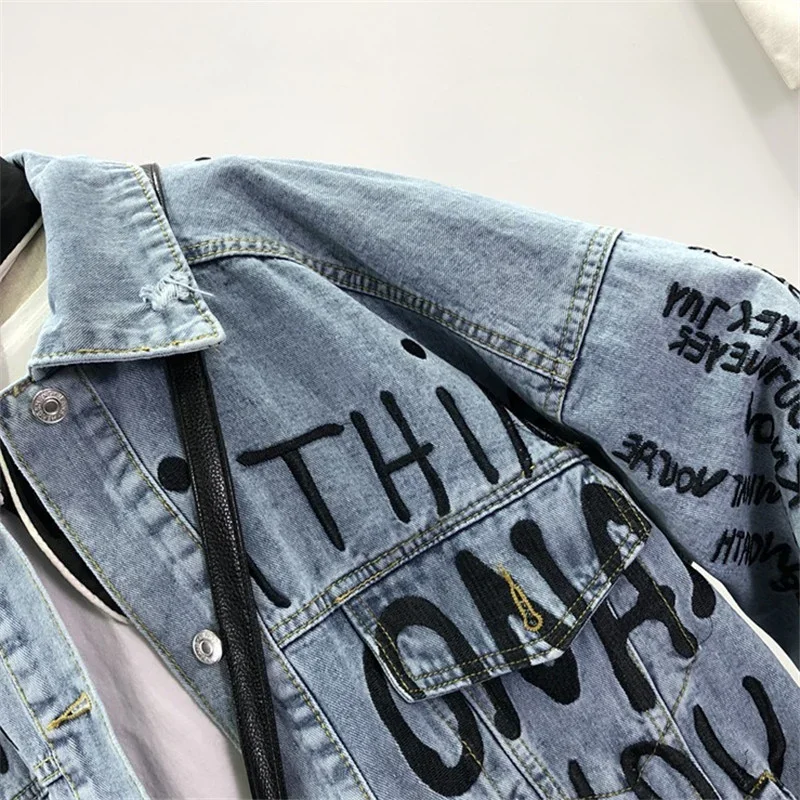 Jesienna koreańska kurtka dżin – Embroidery Jacket Jeans recenzja i cena