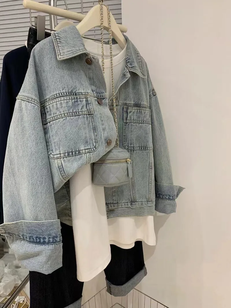 Płaszcz dżinsowy Kobiety Y2k W – Embroidery Jacket Jeans recenzja i cena
