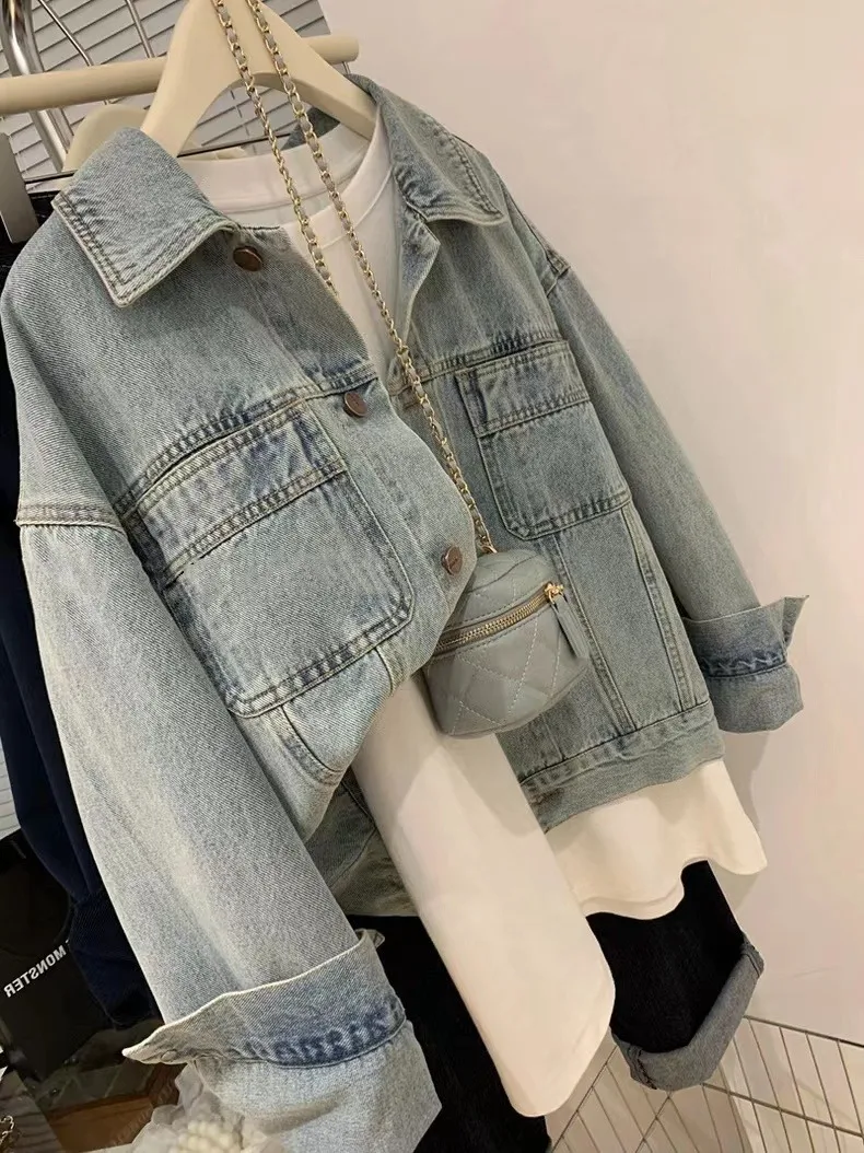 Płaszcz dżinsowy Kobiety Y2k W – Embroidery Jacket Jeans recenzja i cena