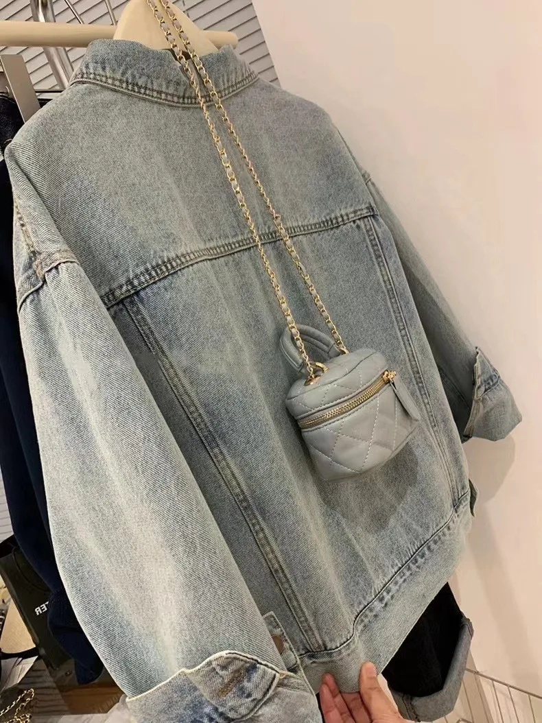 Płaszcz dżinsowy Kobiety Y2k W – Embroidery Jacket Jeans recenzja i cena