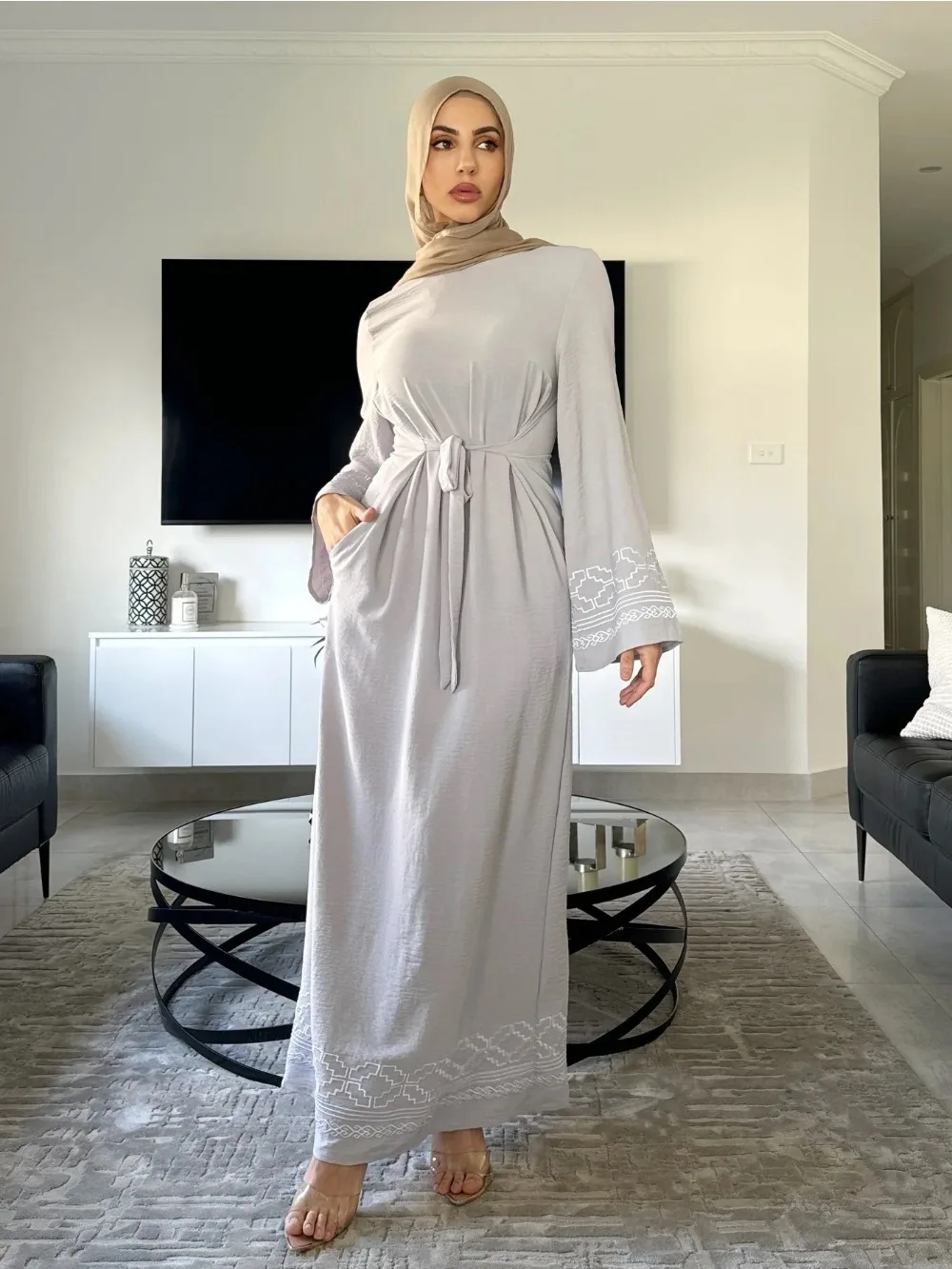 Eid haftowana sukienka muzułma – Embroidery Arabic recenzja i cena