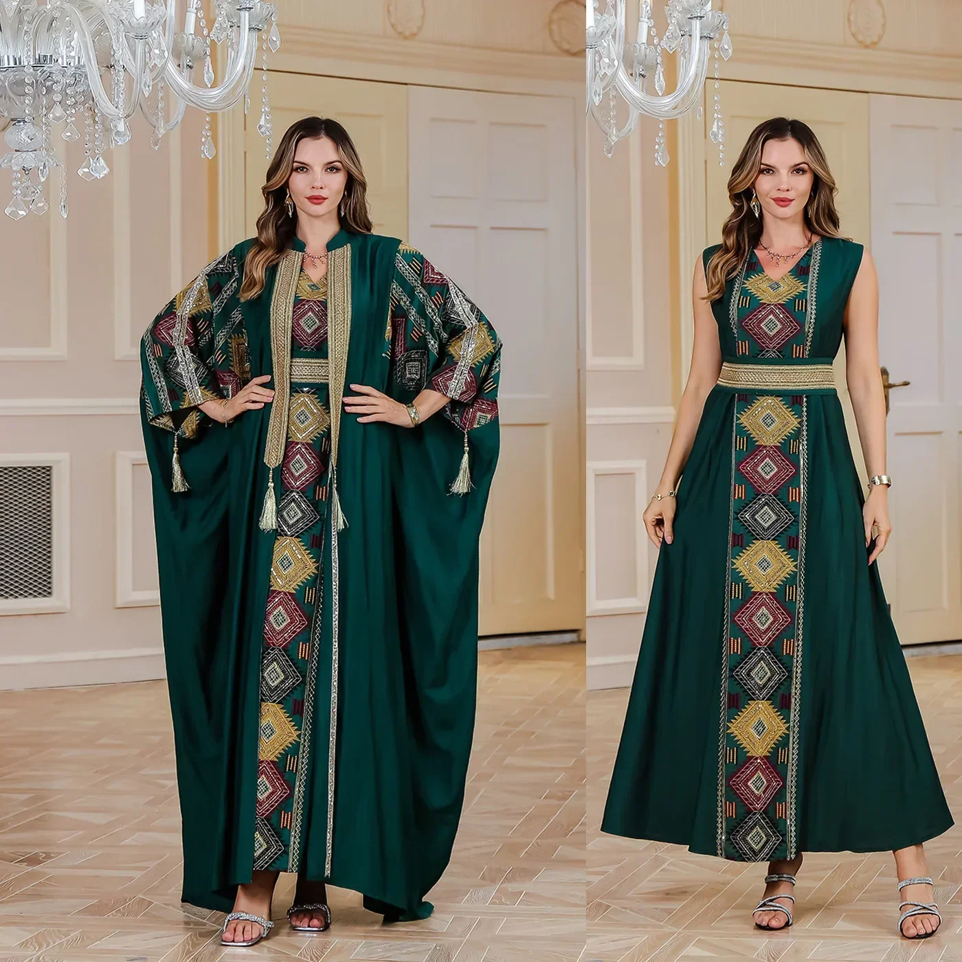 Abaya, swobodna muzułmańska dł – Embroidery Abaya recenzja i cena