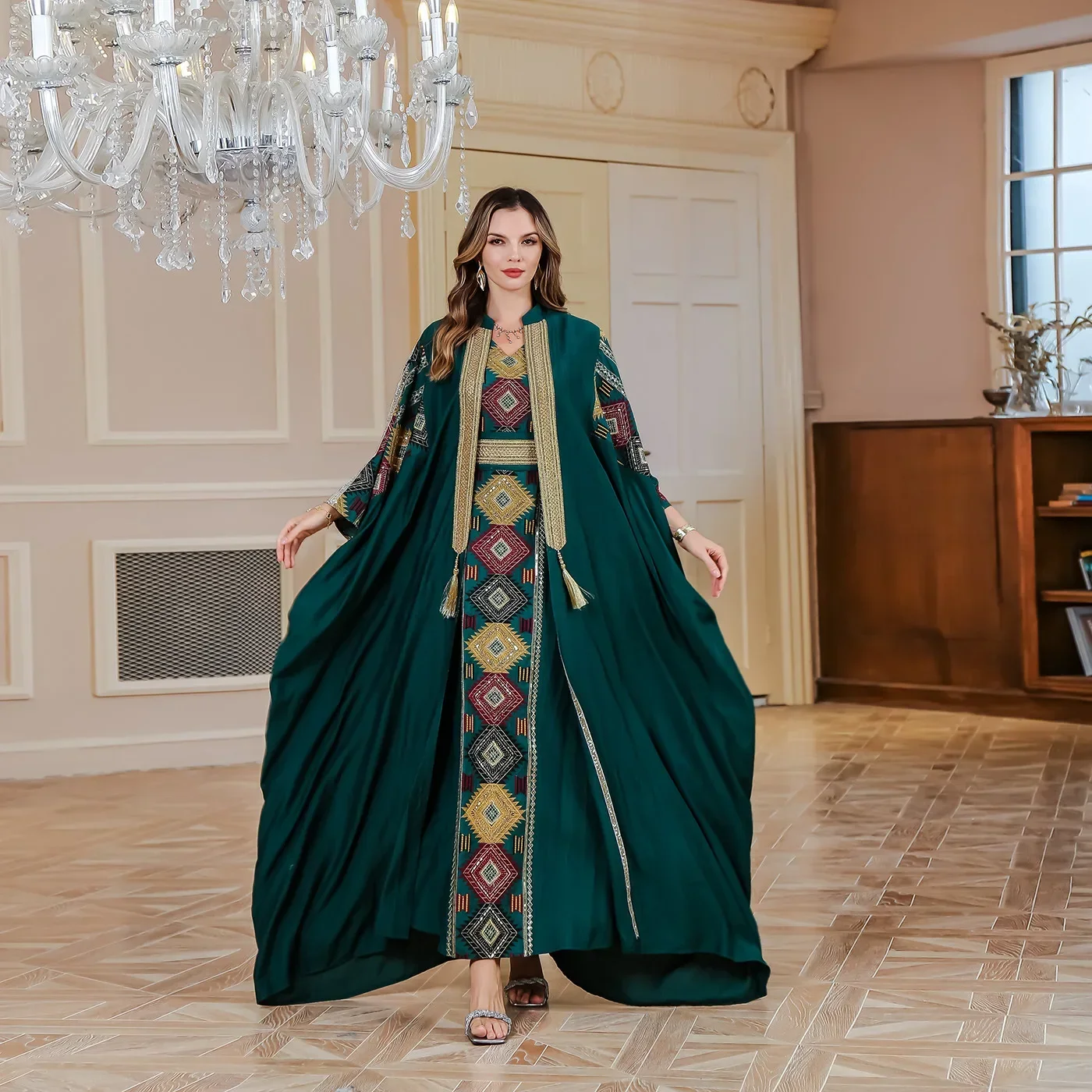 Abaya, swobodna muzułmańska dł – Embroidery Abaya recenzja i cena
