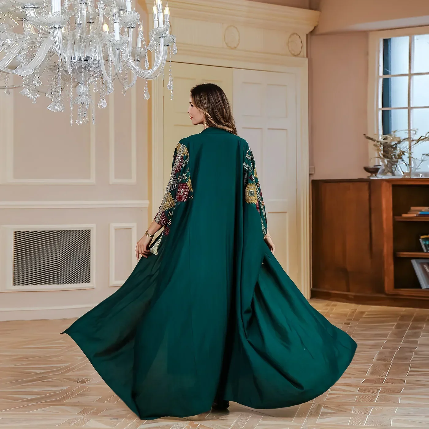Abaya, swobodna muzułmańska dł – Embroidery Abaya recenzja i cena