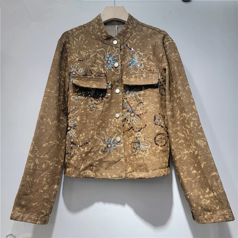 Wiosenna Moda Cekinowe Hafty K – Embroidery Jacket Jeans recenzja i cena