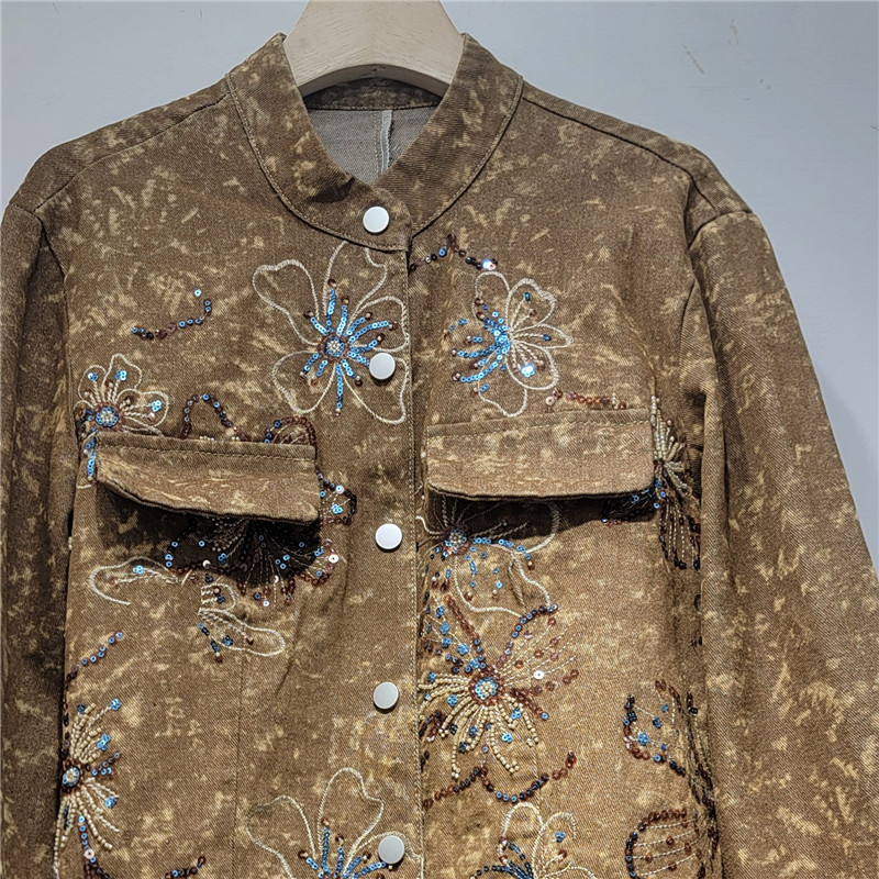 Wiosenna Moda Cekinowe Hafty K – Embroidery Jacket Jeans recenzja i cena