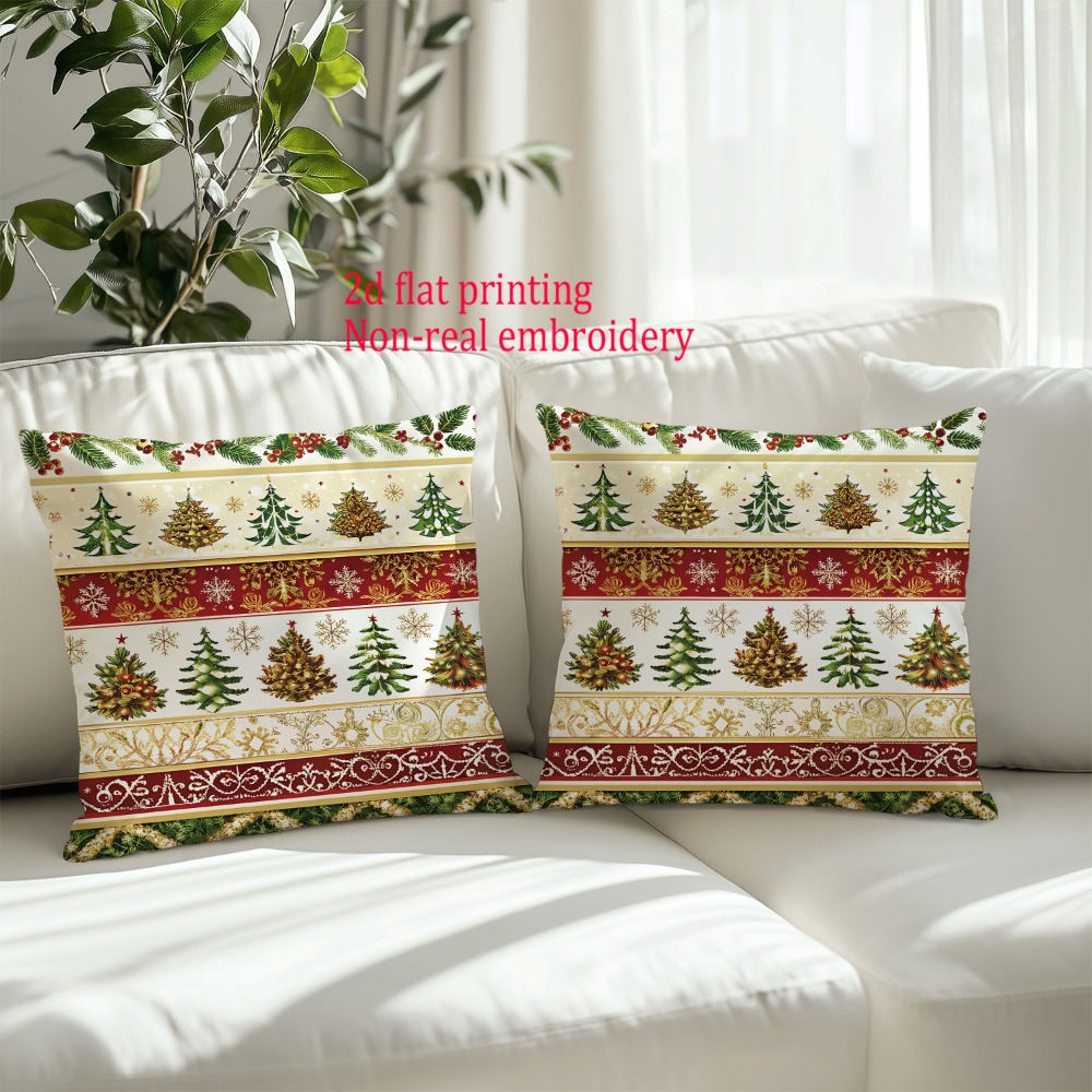 2 szt., płaskie poszewki na po – Embroidery Xmas Decorations recenzja i cena