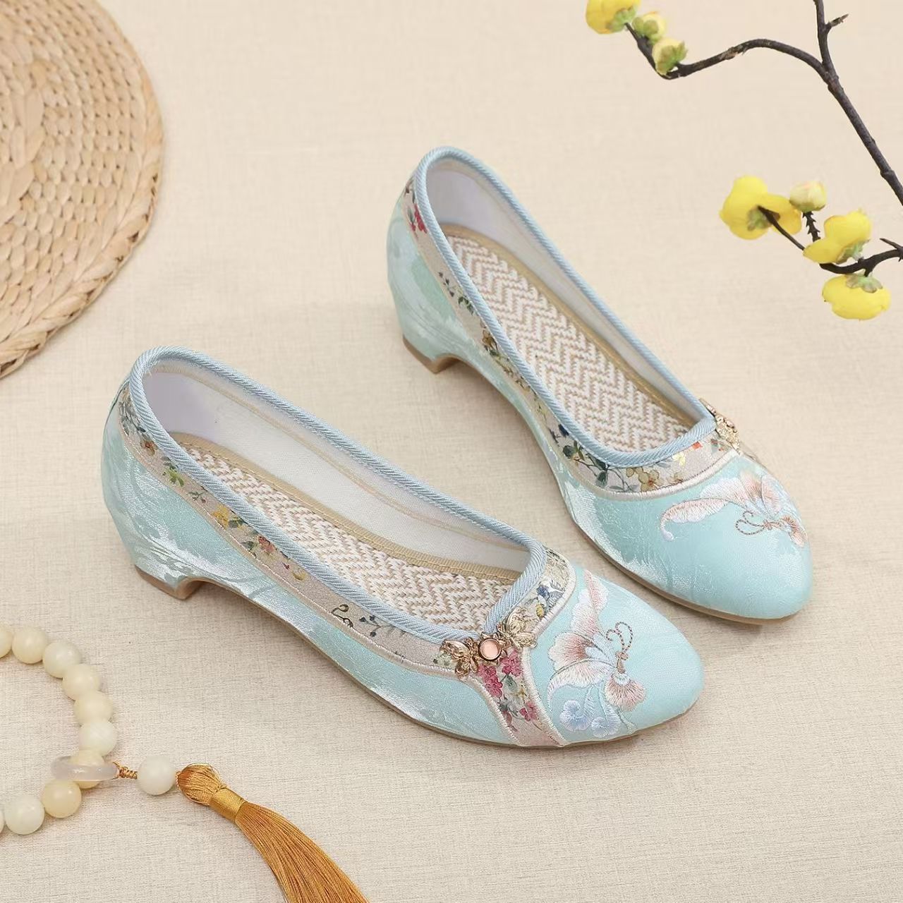 Damskie buty Cheongsam na nisk – Embroidery Fabric recenzja i cena
