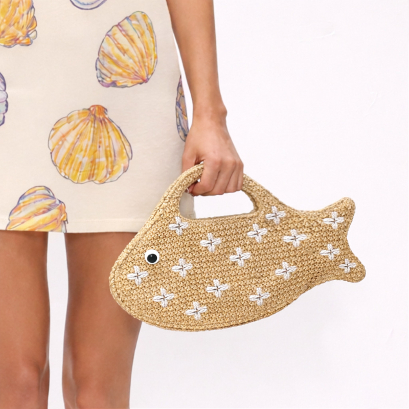 Torba z rafii, pleciona ze sło – Embroidery Fish recenzja i cena