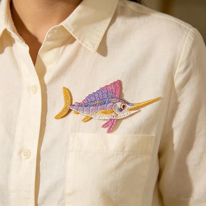 Naszywka z delfinem, meduzą, l – Embroidery Fish recenzja i cena