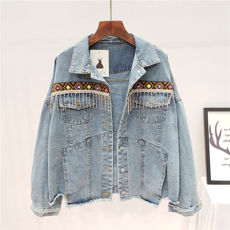 Kurtka jeansowa damska z hafte – Embroidery Jacket Jeans recenzja i cena