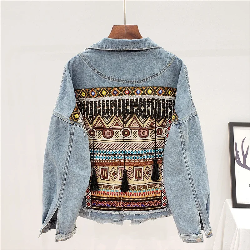 Kurtka jeansowa damska z hafte – Embroidery Jacket Jeans recenzja i cena