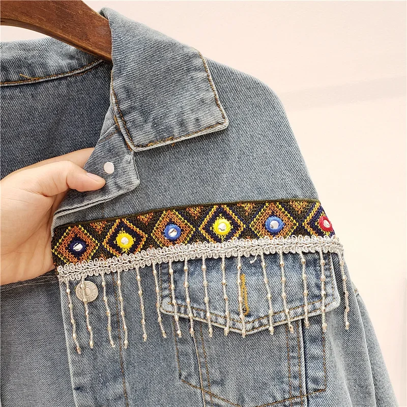 Kurtka jeansowa damska z hafte – Embroidery Jacket Jeans recenzja i cena