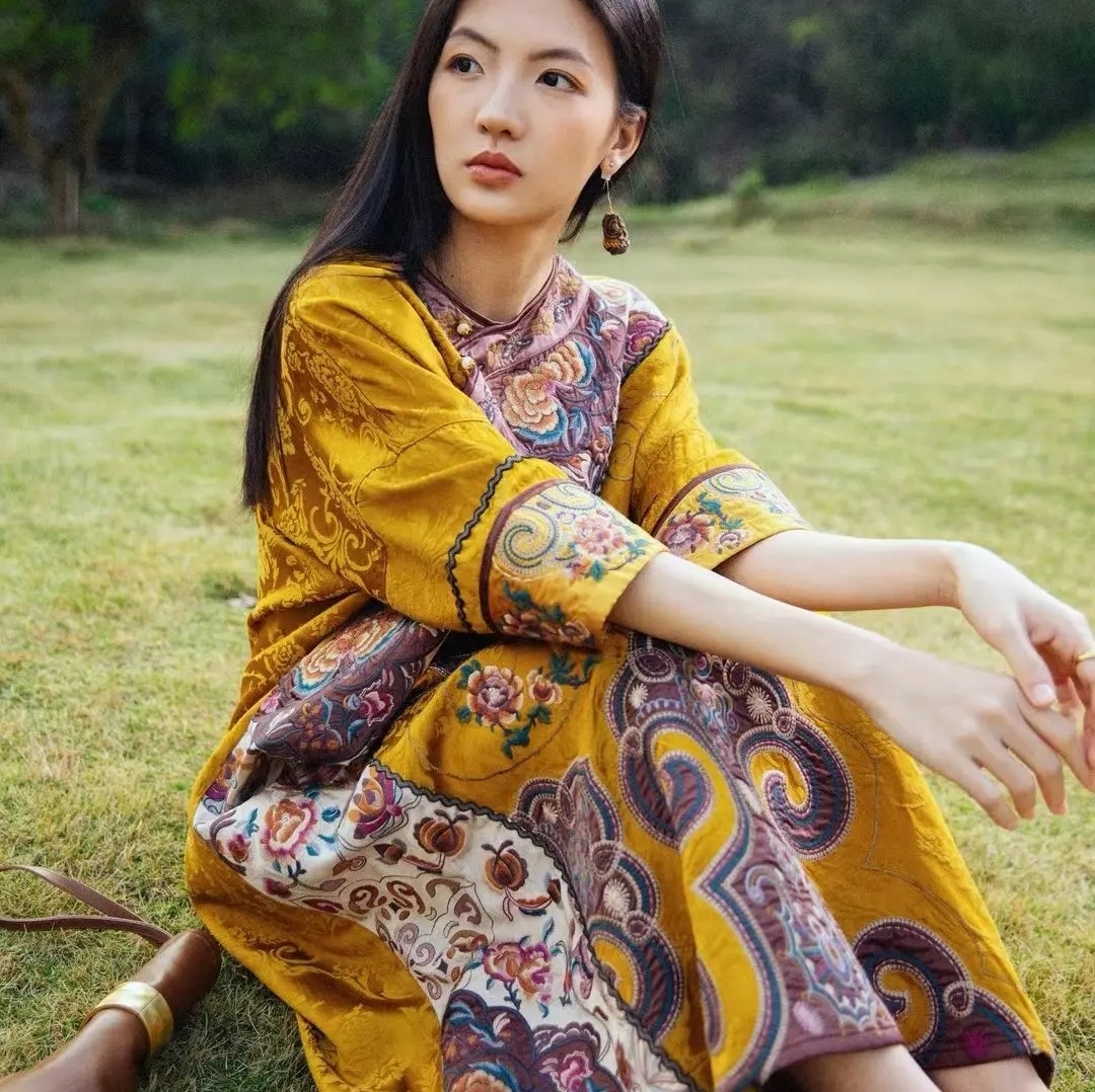 Luksusowy szlafrok wiosenny dl – Embroidery Yellow Dress recenzja i cena