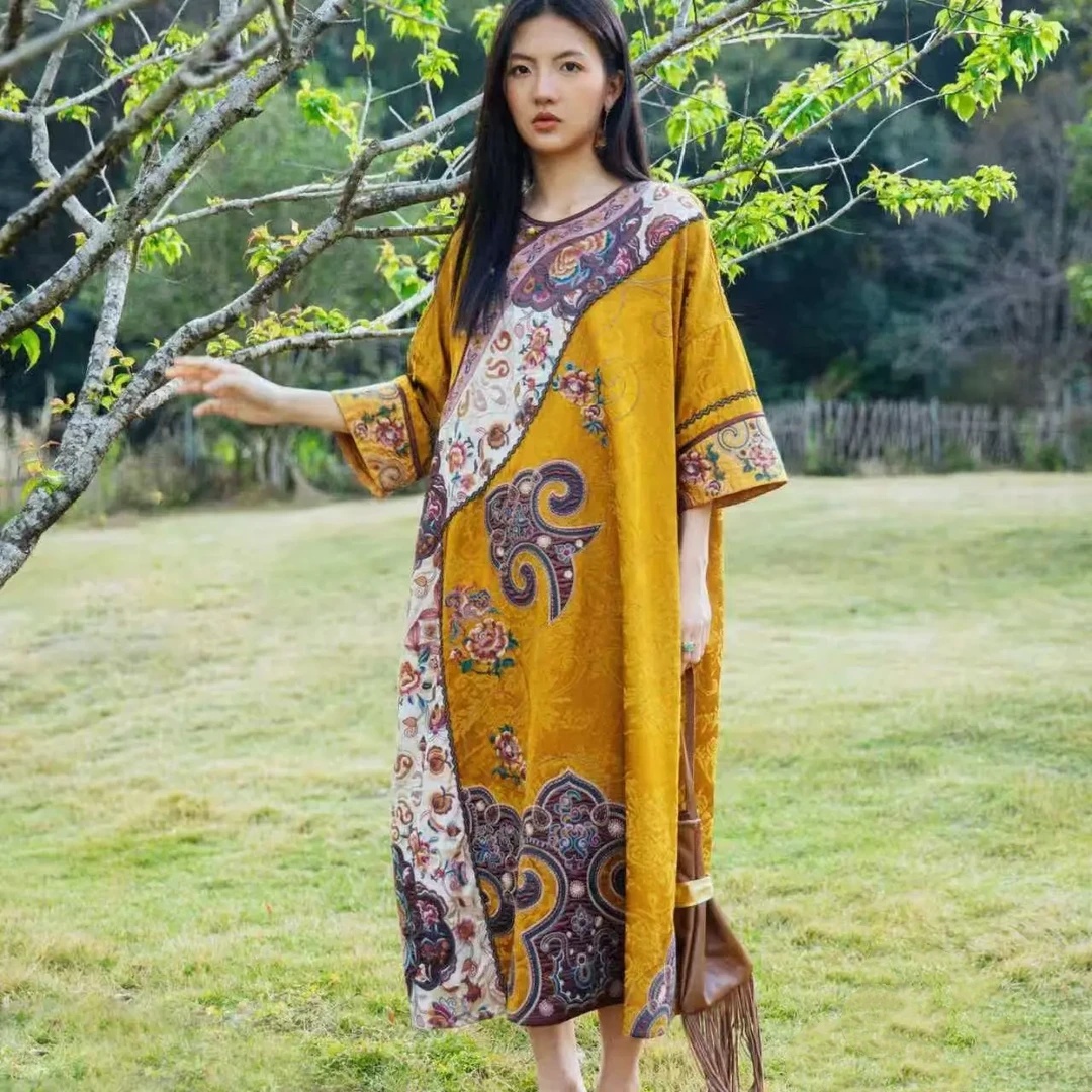 Luksusowy szlafrok wiosenny dl – Embroidery Yellow Dress recenzja i cena