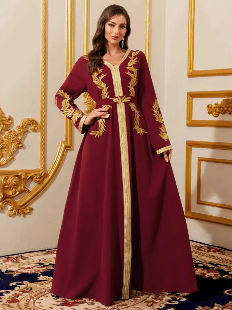 Muzułmańskie sukienki damskie  – Embroidery Arabic recenzja i cena