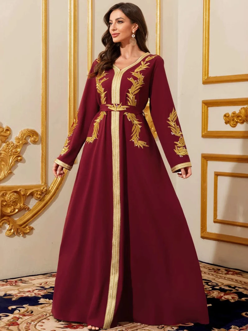 Muzułmańskie sukienki damskie  – Embroidery Arabic recenzja i cena