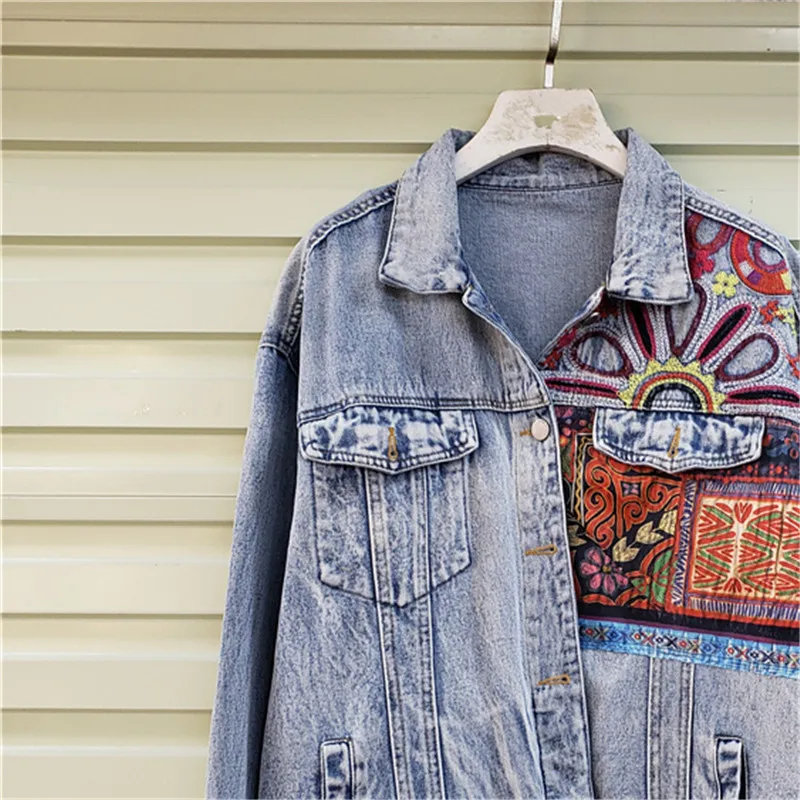 Damska kurtka jeansowa w stylu – Embroidery Jacket Jeans recenzja i cena