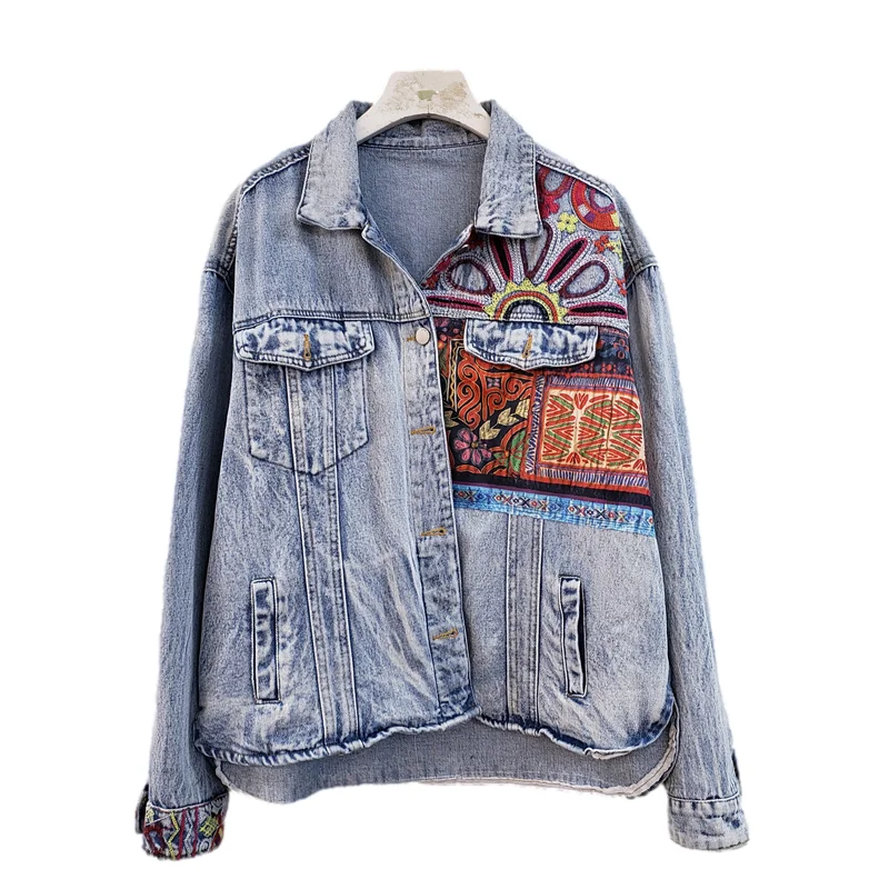 Damska kurtka jeansowa w stylu – Embroidery Jacket Jeans recenzja i cena