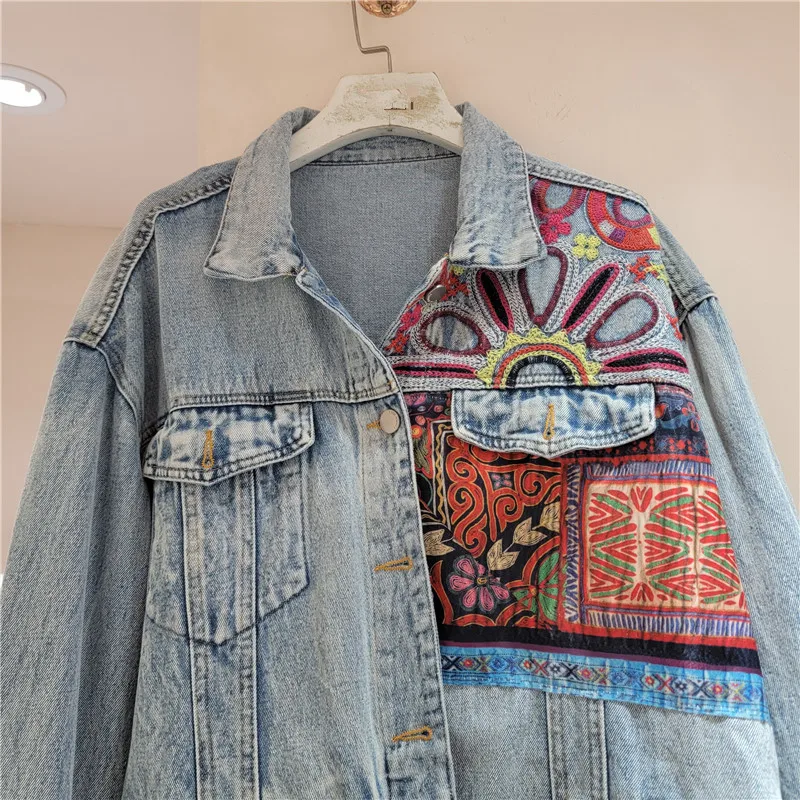 Damska kurtka jeansowa w stylu – Embroidery Jacket Jeans recenzja i cena