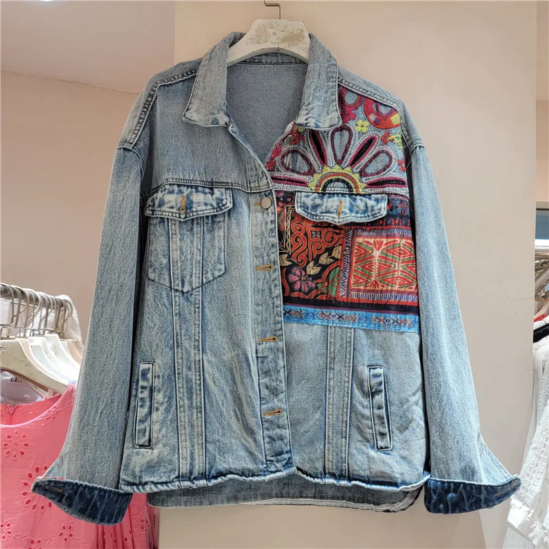 Damska kurtka jeansowa w stylu – Embroidery Jacket Jeans recenzja i cena