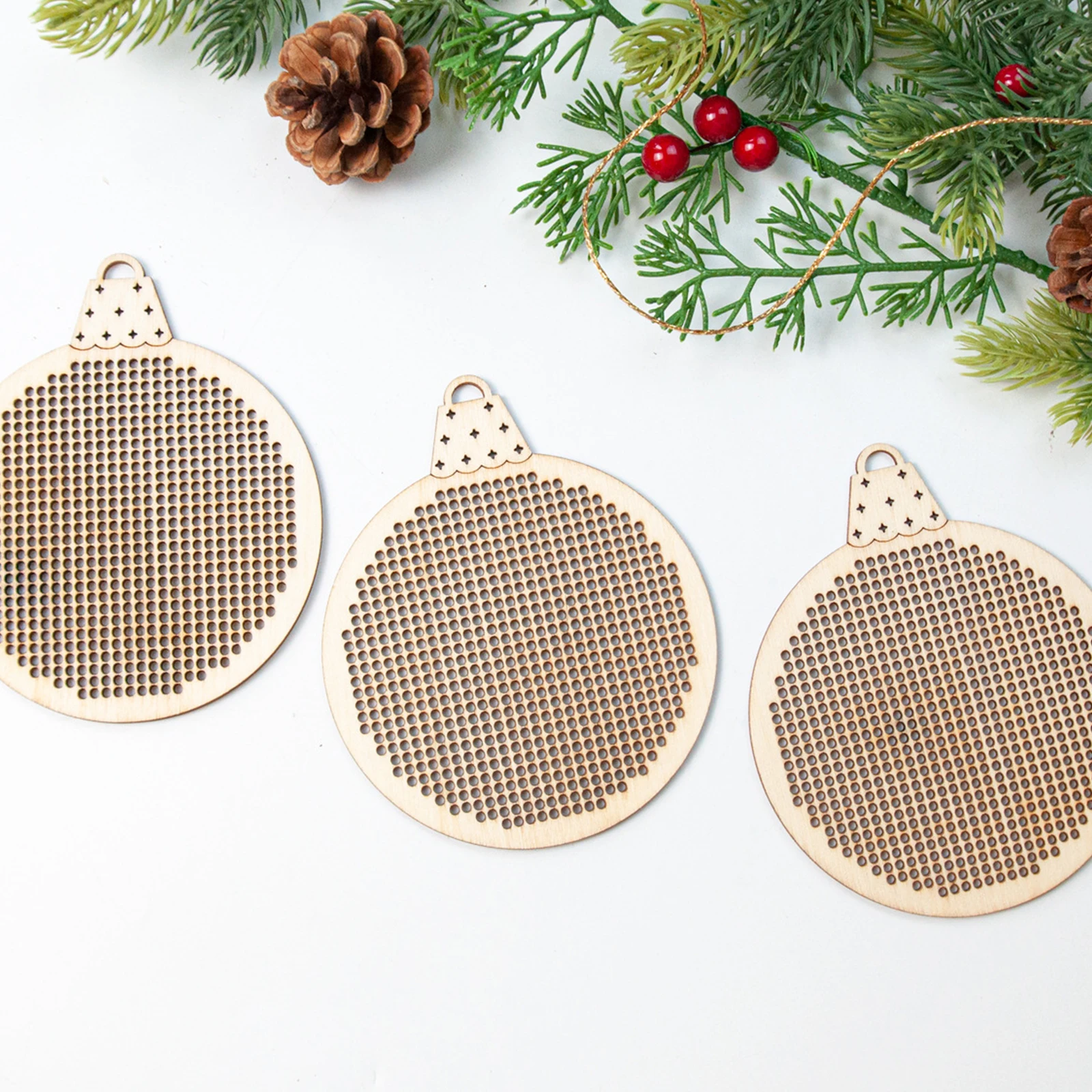12 szt. Świąteczne drewniane z – Embroidery Xmas Decorations recenzja i cena