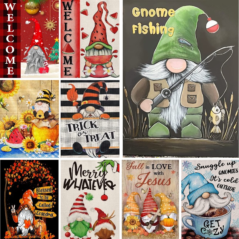 5D DIY Welcome Fall Xmas Gnome – Embroidery Xmas Decorations recenzja i cena