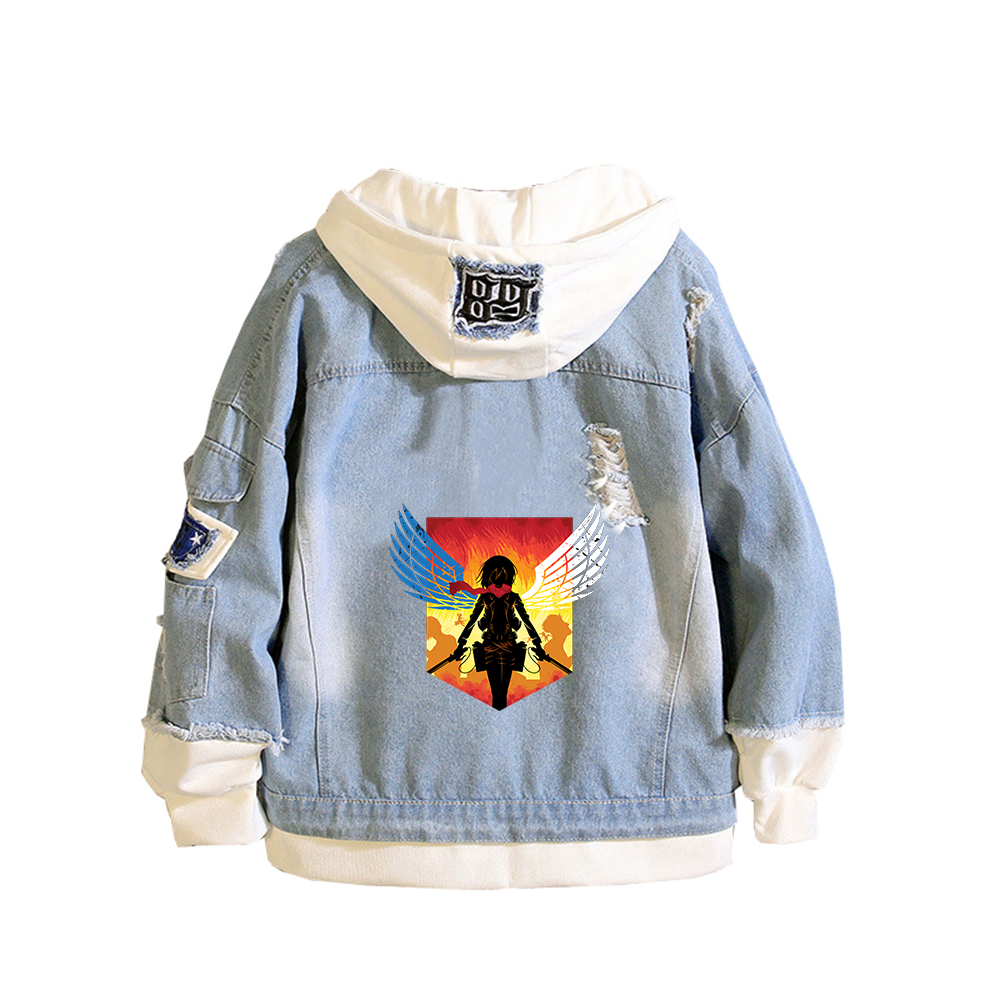 Atak na Tytana Anime Denim Kur – Embroidery Jacket Jeans recenzja i cena