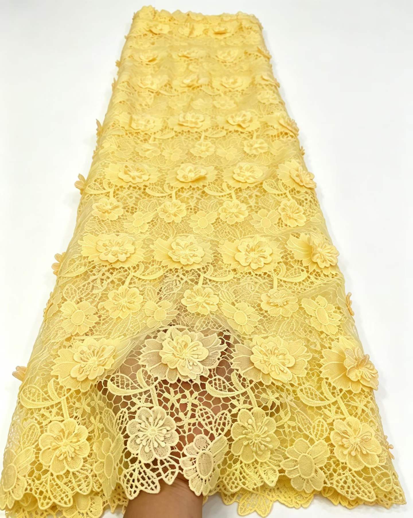 Koronka gipiura 3D haftowana,  – Embroidery Abaya recenzja i cena