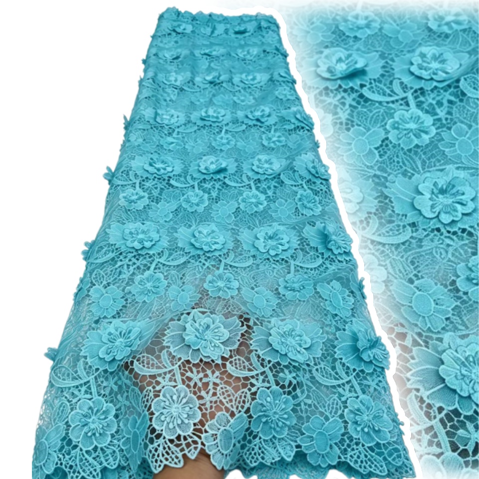 Koronka gipiura 3D haftowana,  – Embroidery Abaya recenzja i cena
