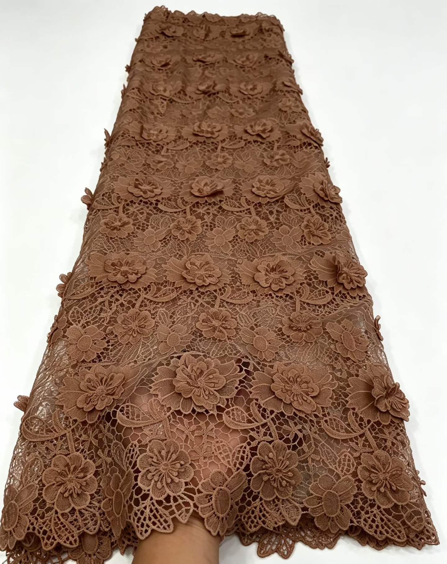 Koronka gipiura 3D haftowana,  – Embroidery Abaya recenzja i cena