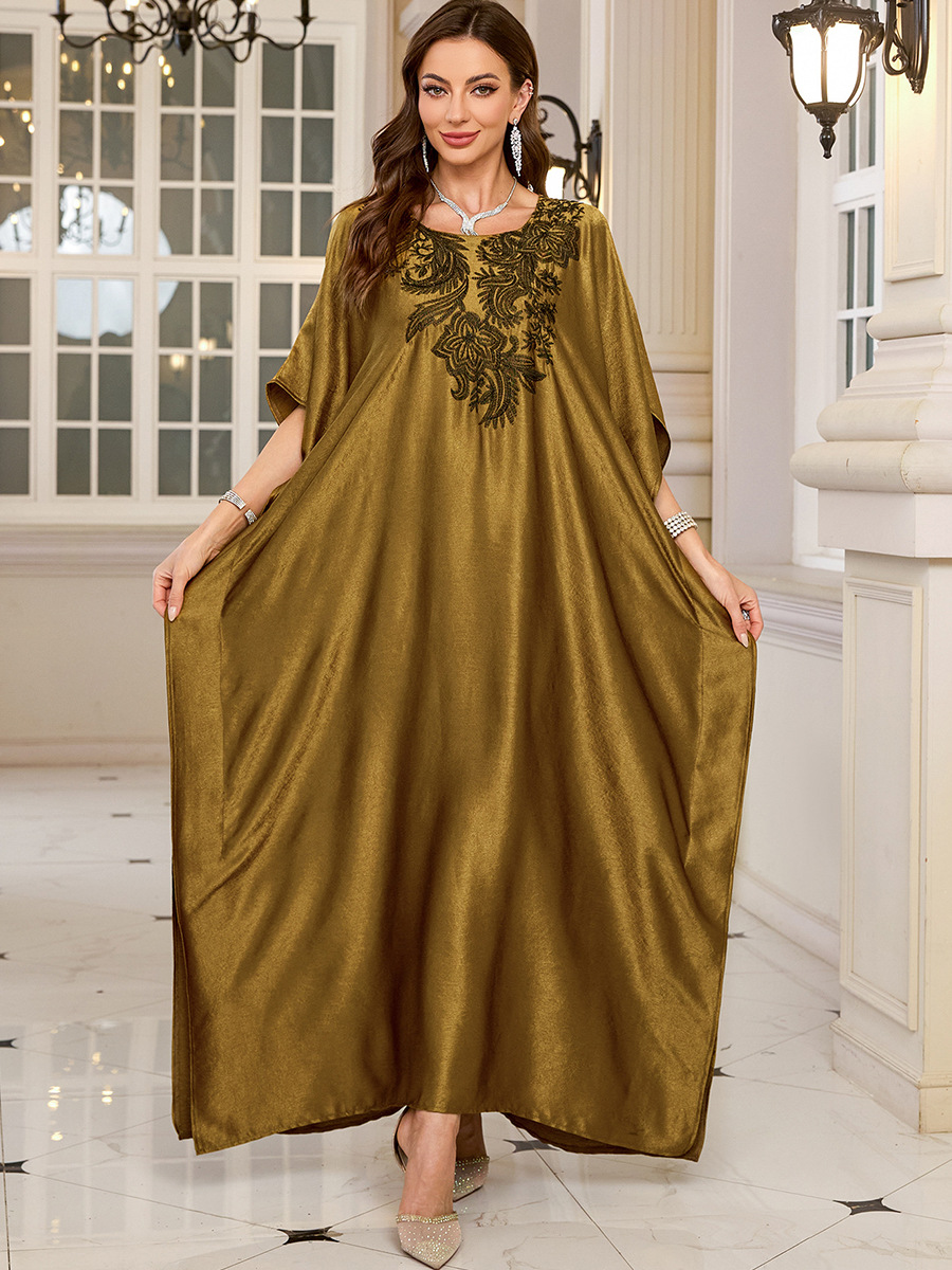Damskie haftowane długie kafta – Embroidery Abaya recenzja i cena